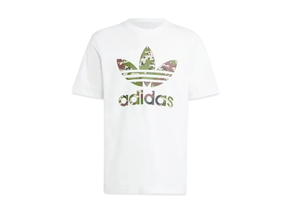 adidas Camo White Trefoil Short Sleeve T-Shirt "White"