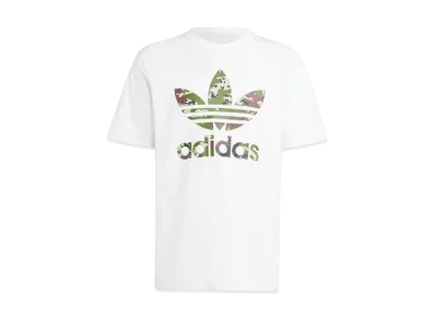 adidas Camo White Trefoil Short Sleeve T-Shirt "White"