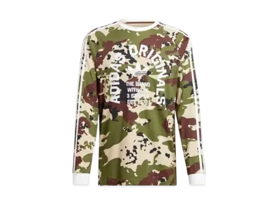 adidas Camo Print Long Sleeve Cali T-shirt "White"