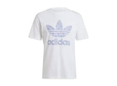 adidas Classic Monogram Graphic Short Sleeve T-Shirt "White/Dust Purple"