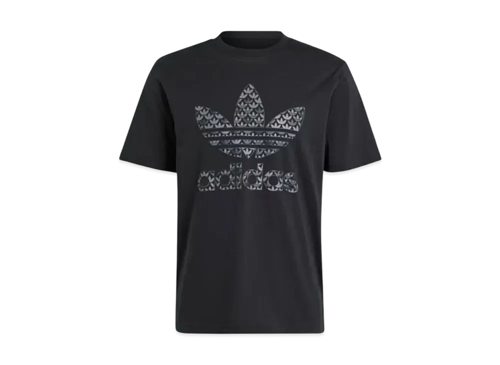 adidas Classic Monogram Graphic Short Sleeve T-Shirt "Black/Grey Five"