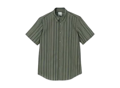 Paul Smith Pencil Stripe Short Sleeve Shirt "Olive"