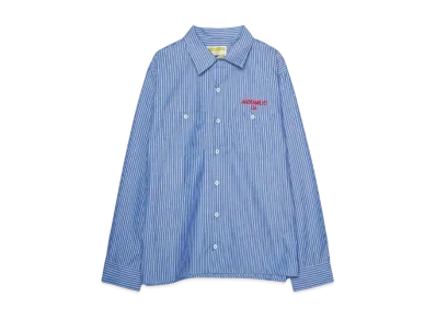 ANDFAMILYS STRIPE WORK SHIRTS "BLUE"