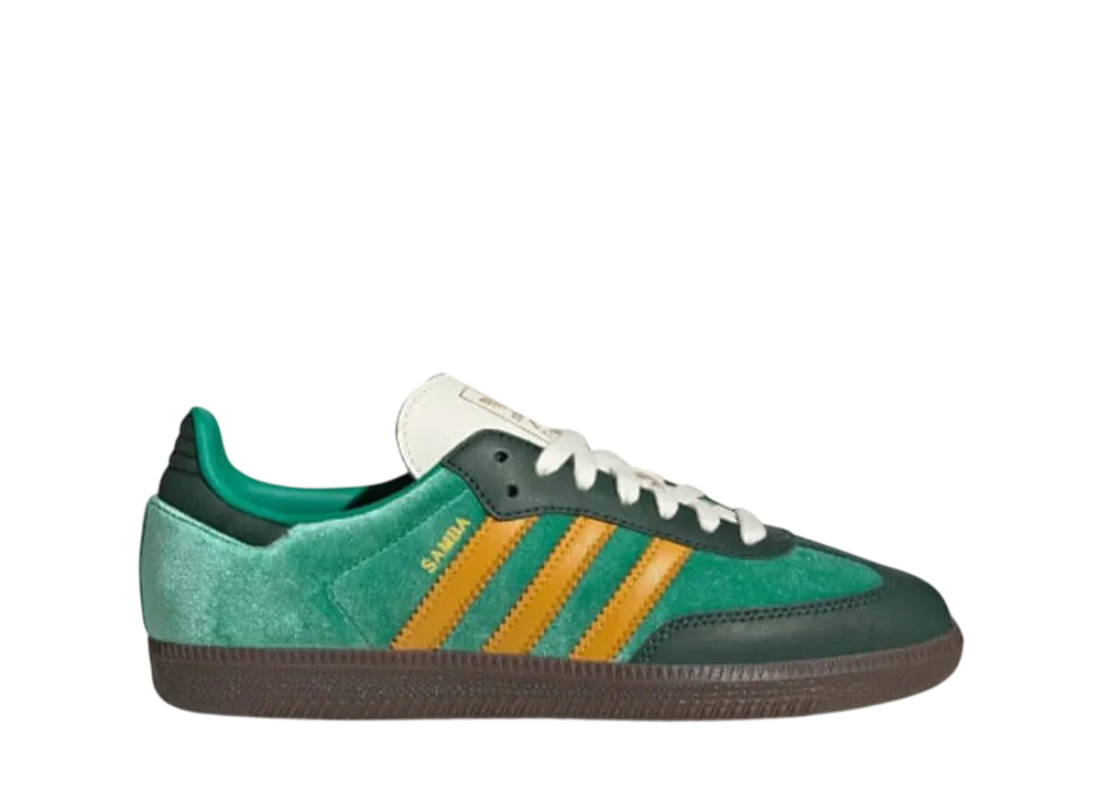 adidas Women's Samba OG "Court Green/Preloved Yellow/Collegiate Green"