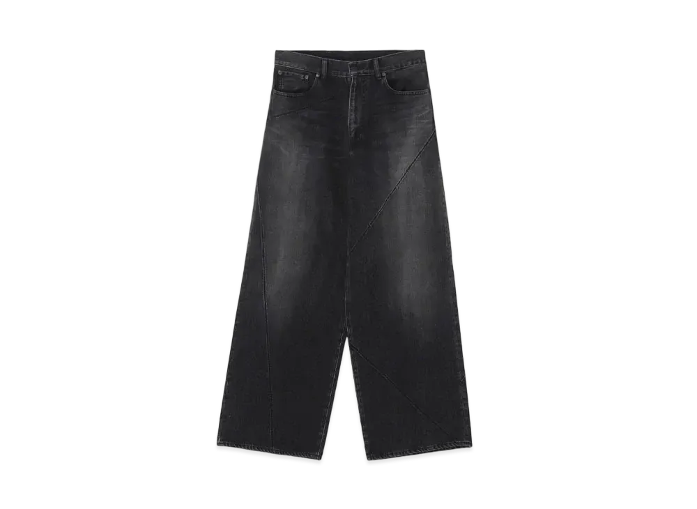 WILDSIDE Yohji Yamamoto x MINEDENIM Frankenstein Wide Denim 5pocket Pants "Black"