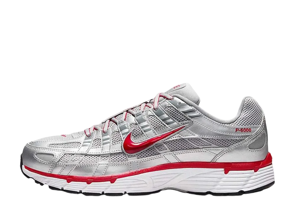 Nike P-6000 "Metallic Silver/Flat Silver/Cool Grey/Gym Red"