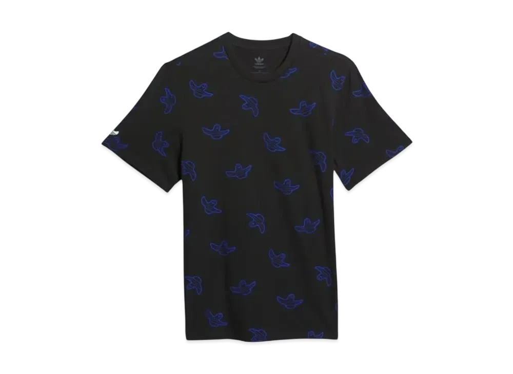 adidas Shmoofoil Allover Print Short Sleeve T-Shirt "Black/Royal Blue"