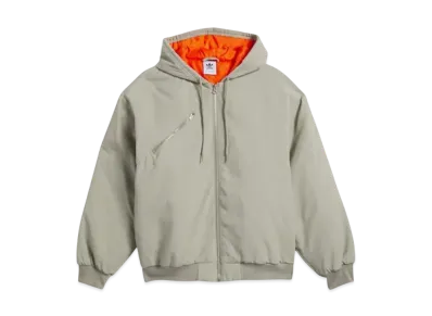 adidas Shmoofoil Nylon Canvas Jacket "Silver Pebble/College Orange"