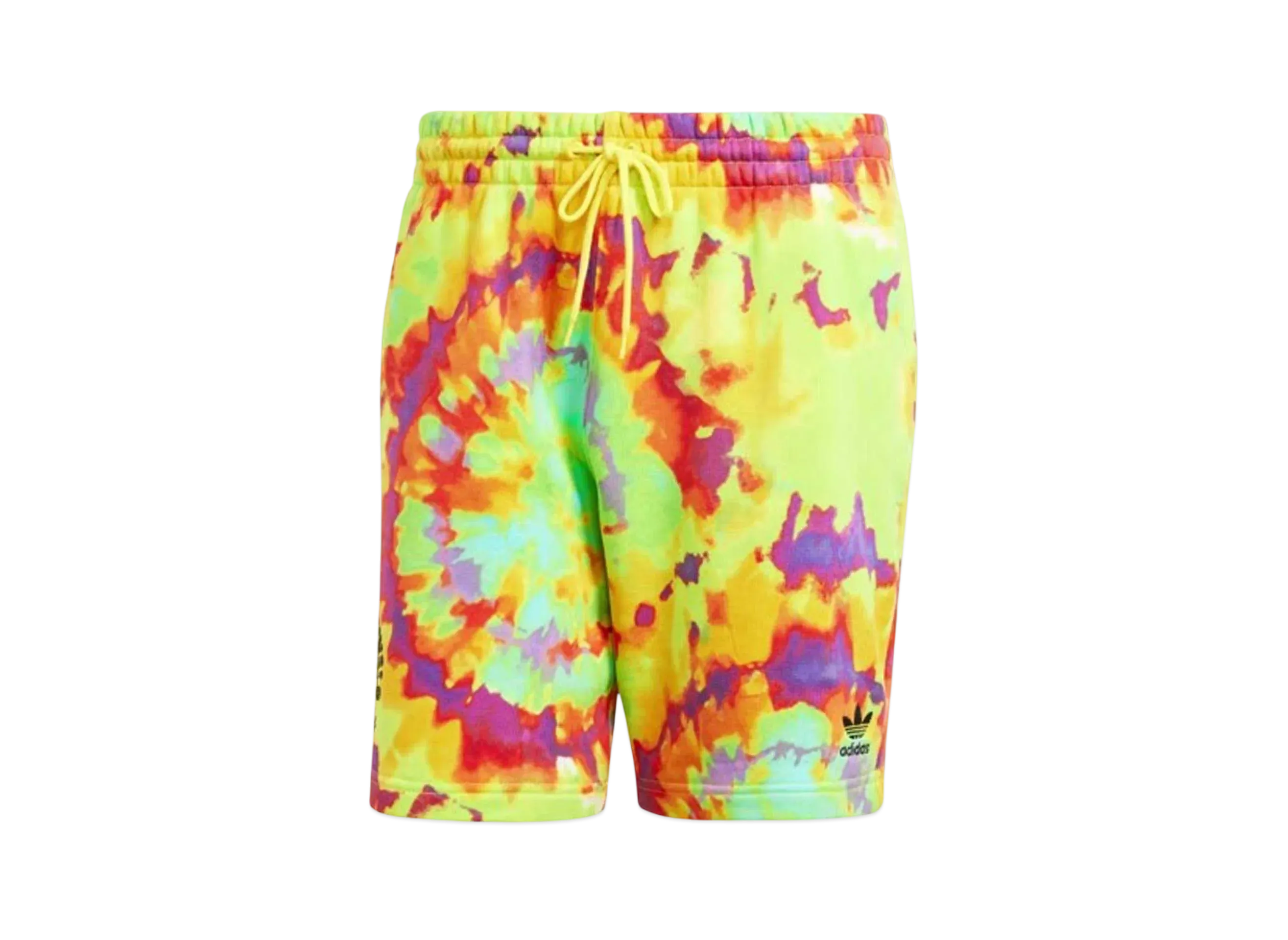 adidas Tie-Dye Shorts "Impact Yellow"