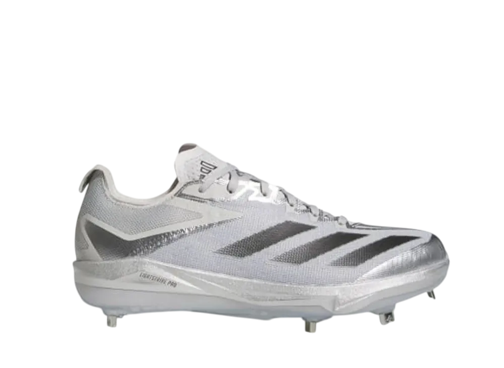 adidas Adizero Electric+ Silver Speed Baseball Cleats "Silver Metallic/Core Black/Grey Two"