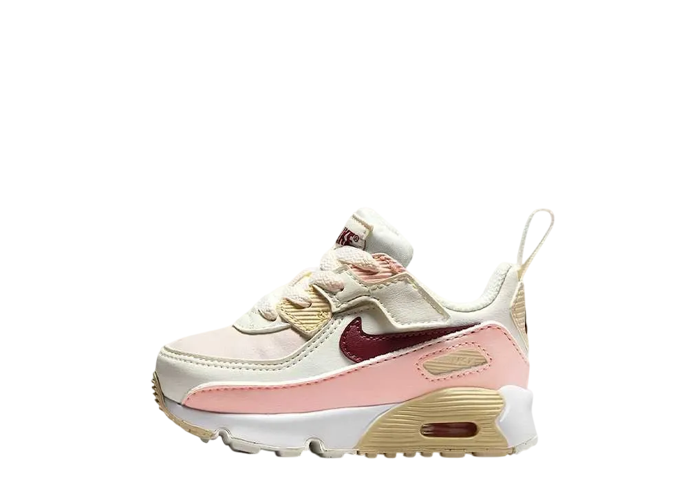 Nike TD Air Max 90 EasyOn "Phantom/Echo Pink/Sail/Dark Team Red"