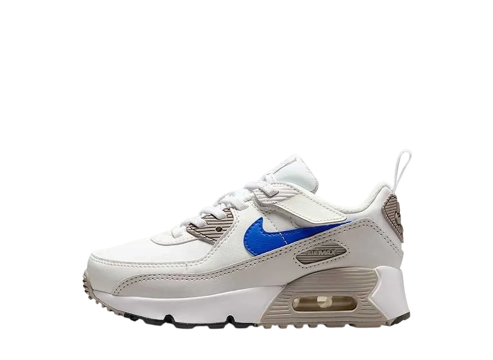 Nike PS Air Max 90 EasyOn "White/College Grey/Summit White/Racer Blue"