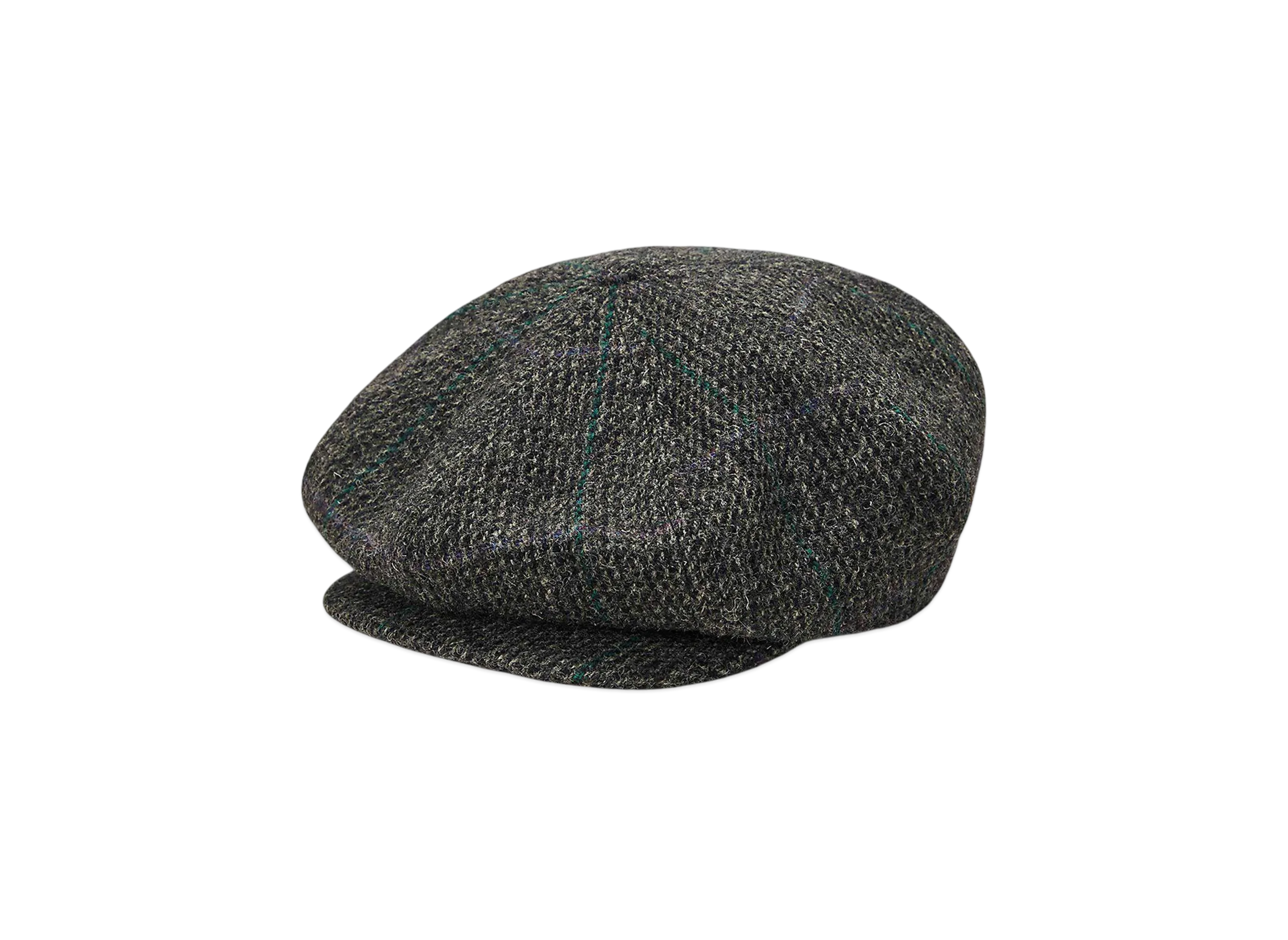 Polo Ralph Lauren Overcheck Ticweave Wool Newsboy Cap "Gray"