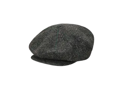 Polo Ralph Lauren Overcheck Ticweave Wool Newsboy Cap "Gray"