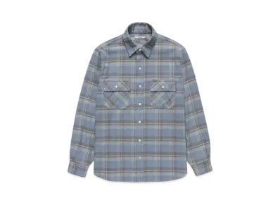 JJJJound Plaid Flannel Shirt "Blue"