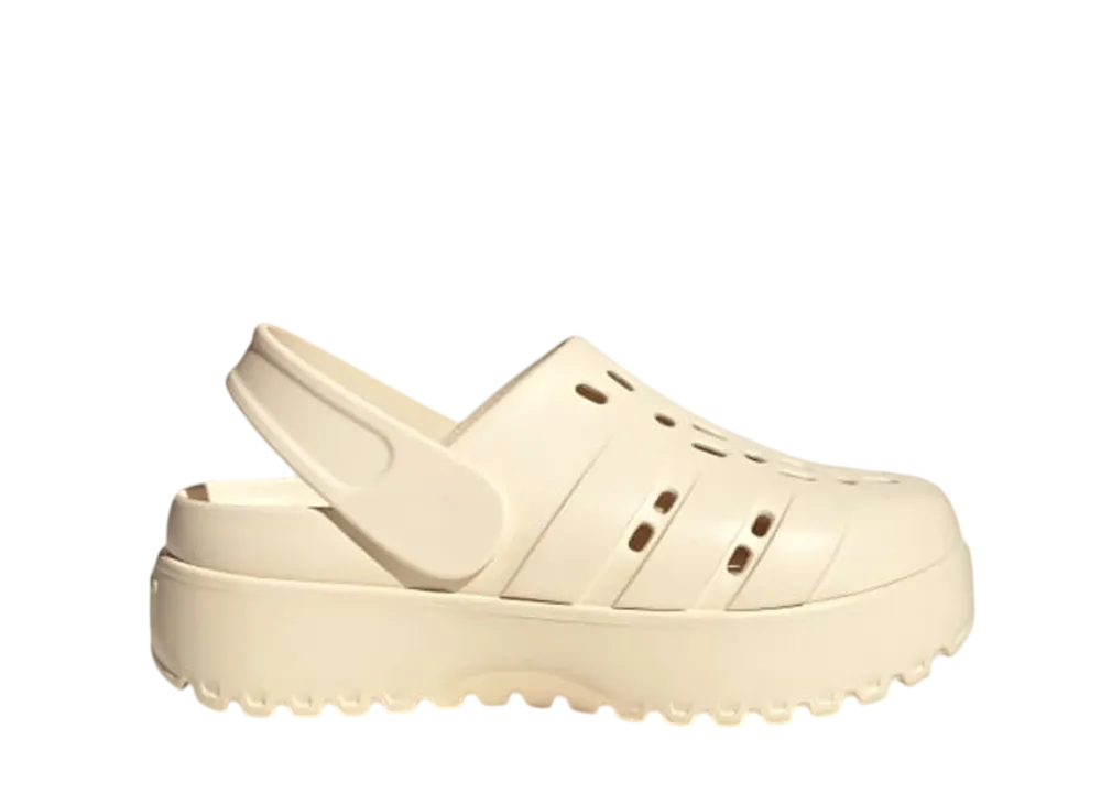 adidas Women's Adilette Platform Clogs "Wonder White"
