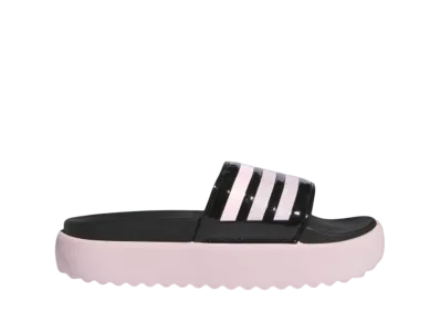 adidas Women's Adilette Platform Slides "Core Black/Clear Pink"