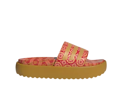 adidas Women's Adilette Platform Slides "Victory Gold/Tomato"