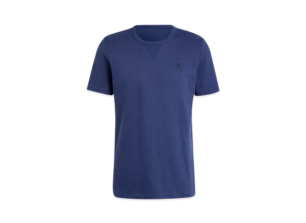 adidas Trefoil Essentials Waffle Short Sleeve T-Shirt "Night Indigo"