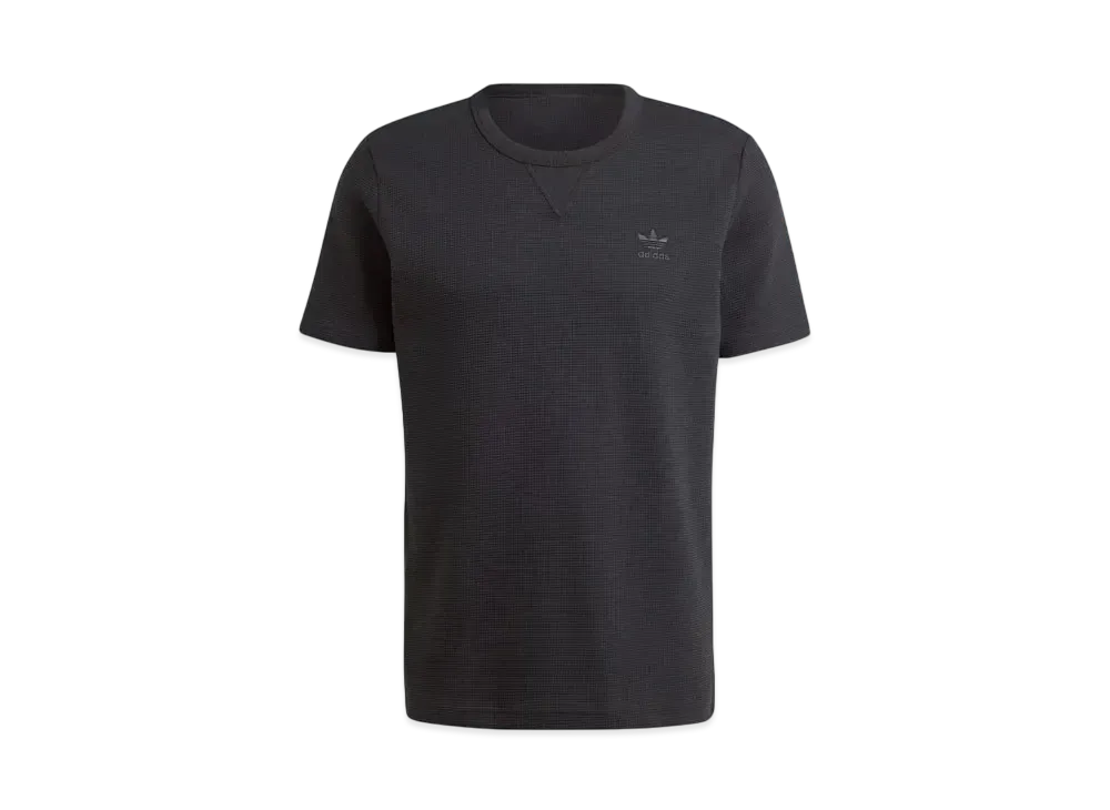 adidas Trefoil Essentials Waffle Short Sleeve T-Shirt "Black"