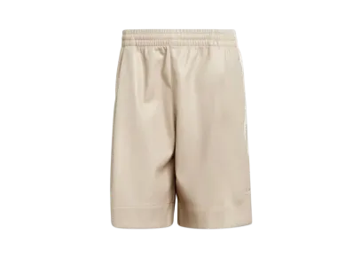 adidas Faux Leather Adicolor Three Stripes Shorts "Wonder Beige"