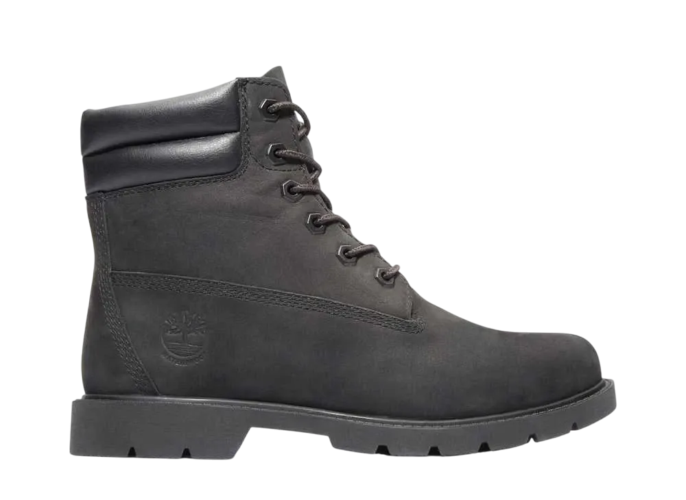 ティンバーランド ウィメンズ リンデン ウッド 6インチ レースアップ ウォータープルーフ ブーツ "ブラック"