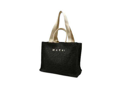MARNI SHOPPING BAG "BLACK/NATURAL"