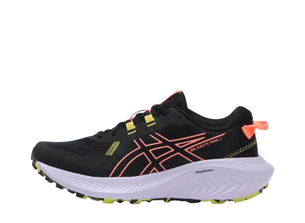アシックス ウィメンズ ゲルエキサイト トレイル2 "ブラック/サンコーラル"