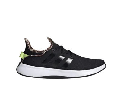 adidas Women's Cloudfoam Pure "Core Black/Pulse Lime"