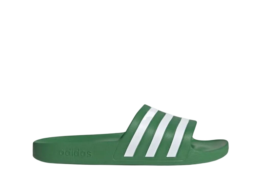 アディダス アディレッタ アクア スライド "プリラブドグリーン/クラウドホワイト"