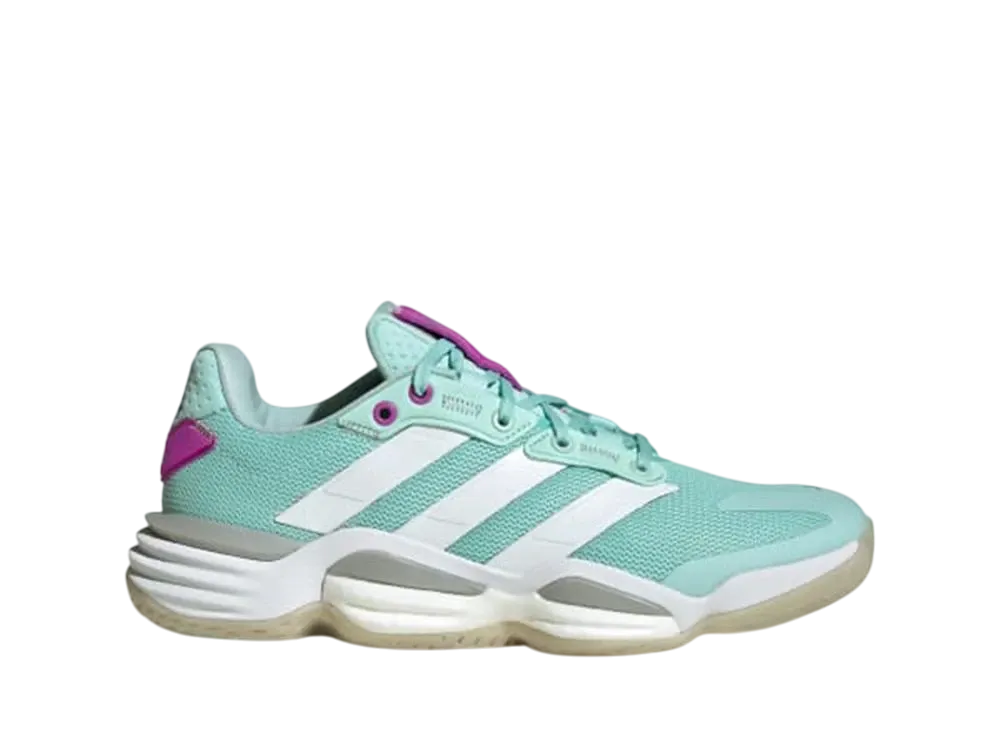 アディダス ウィメンズ スタビル16 インドア "セミフラッシュアクア/クラウドホワイト/パープルバースト"