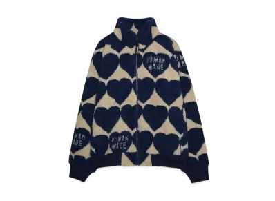 HUMAN MADE Heart Fleece Jacket "Blue"