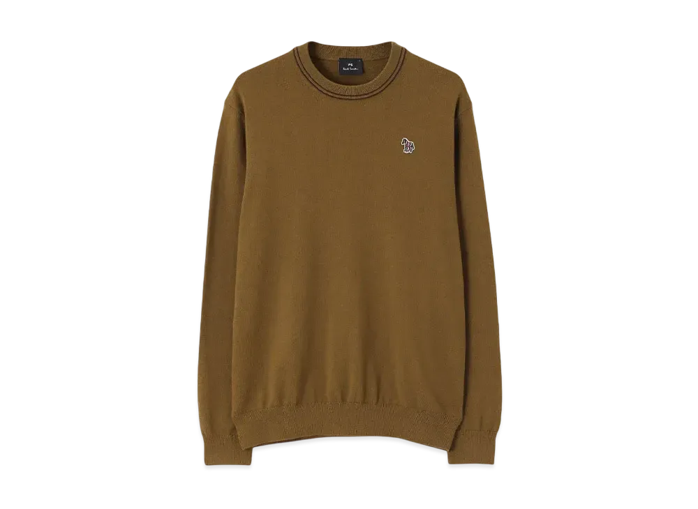 Paul Smith Sports Stripe Zebra Crew Neck Knit "SandBrown"