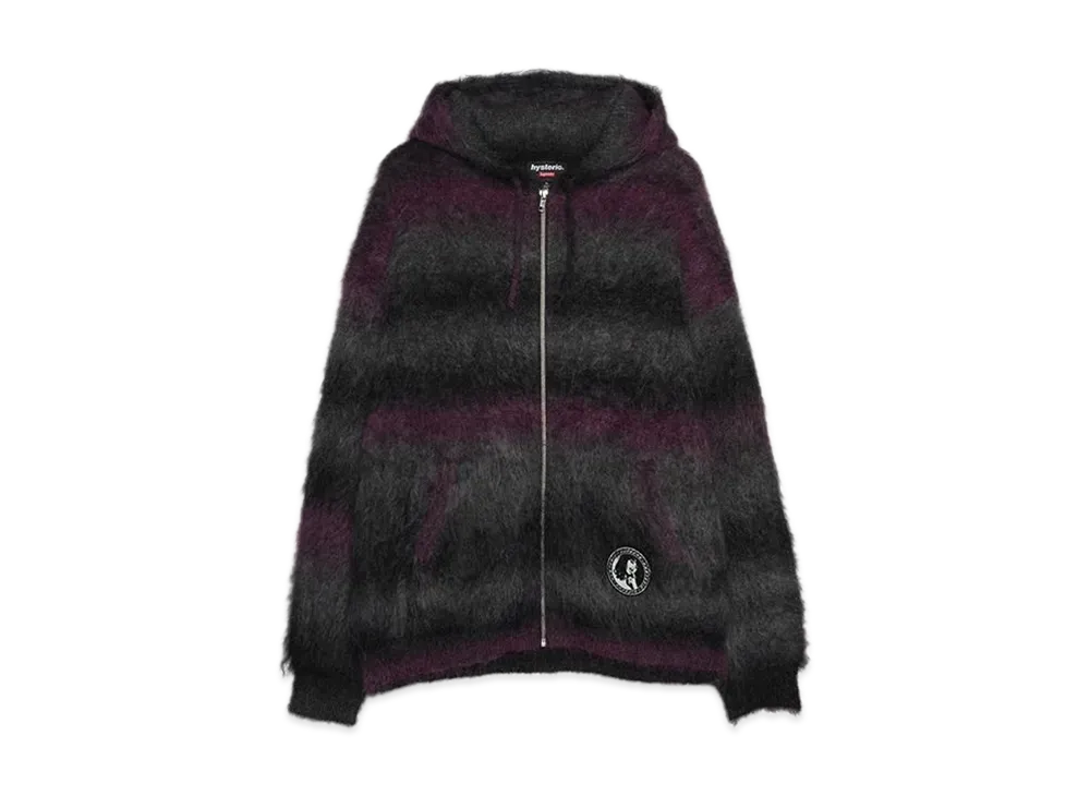 Supreme x HYSTERIC GLAMOUR Mohair Zip Up Hooded Sweater "Purple"