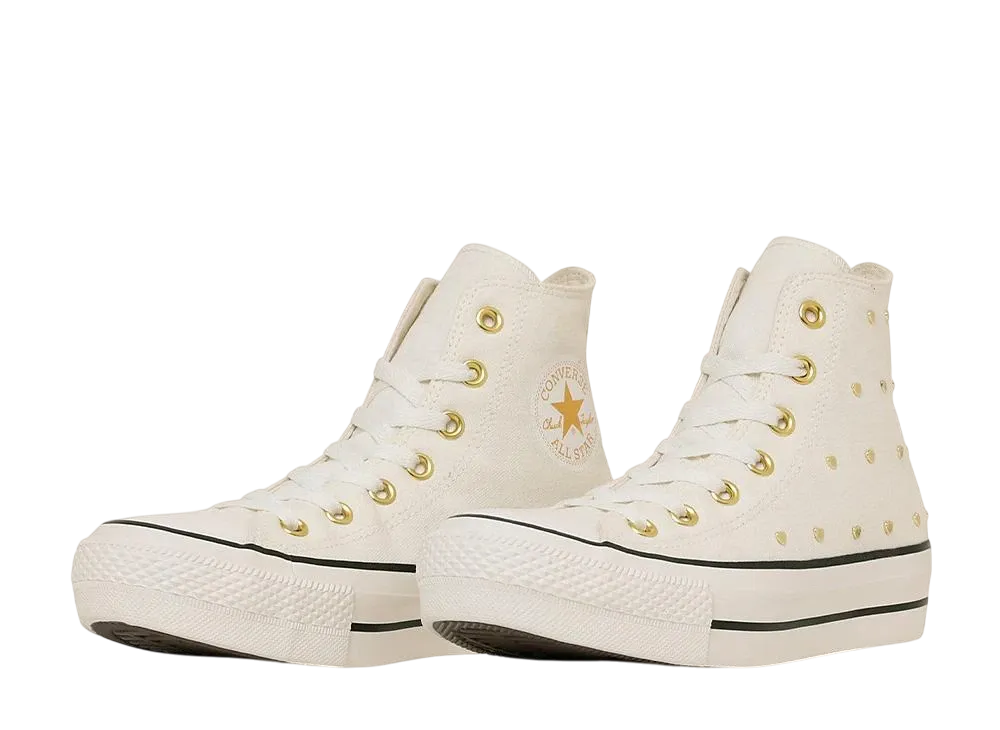 コンバース オールスター PLTS ハートスタッズ ハイ "ホワイト"