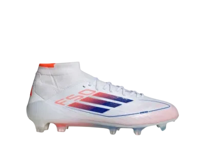 adidas Women's F50 Elite Mid-Cut FG "Cloud White/Lucid Blue/Solar Red"