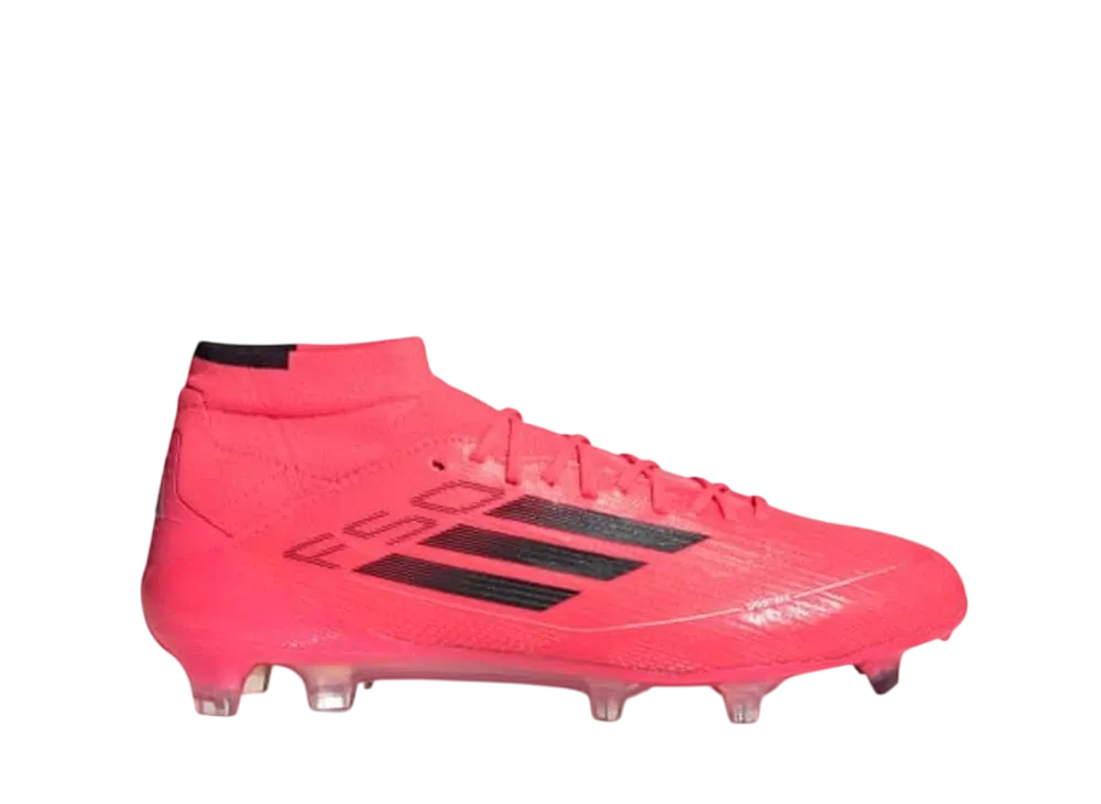 adidas Women's F50 Elite Mid-Cut FG "Turbo/Aurora Black/Platinum Metallic"