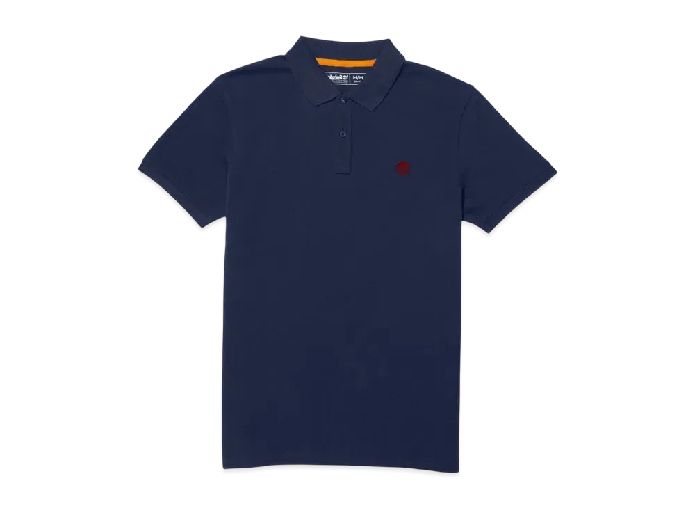 Timberland Men's Short Sleeve Oyster River Logo Polo Shirt "Dark Sapphire"