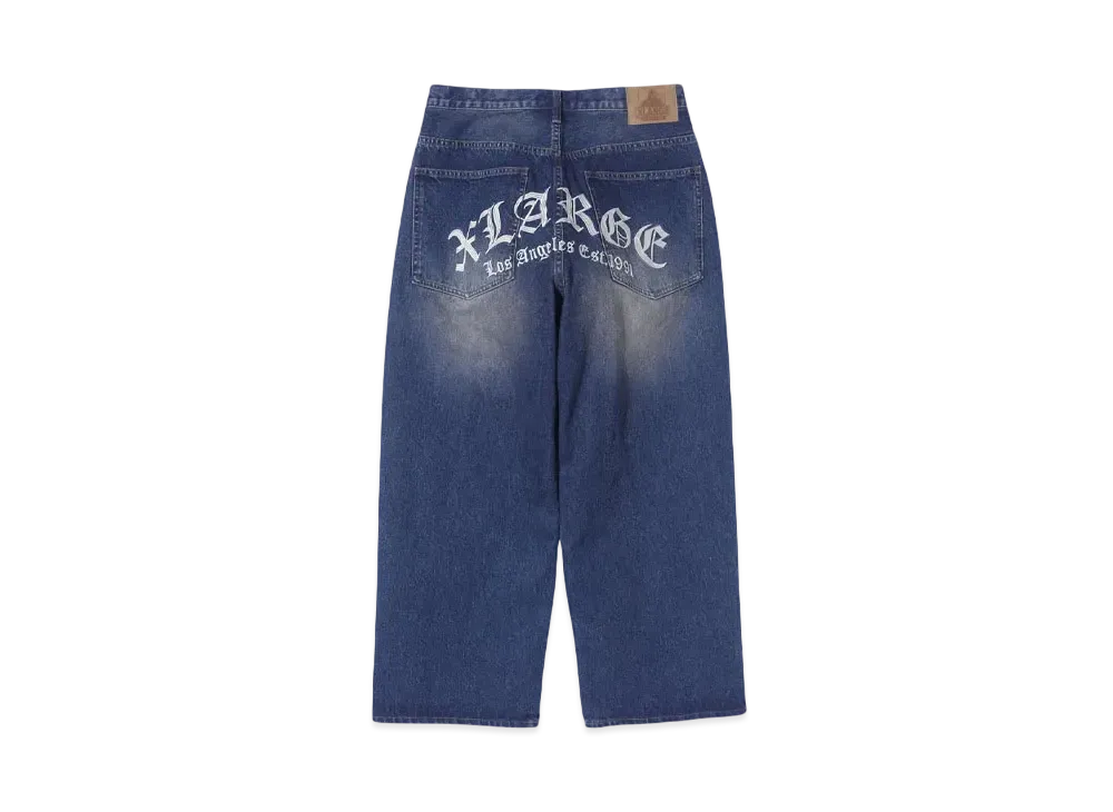 XLARGE OLD ENGLISH BAGGY DENIM PANTS "INDIGO"