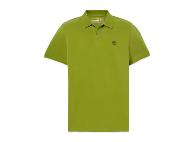 Timberland Men's Short Sleeve Oyster River Chest Logo Polo Shirt "Guacamole"