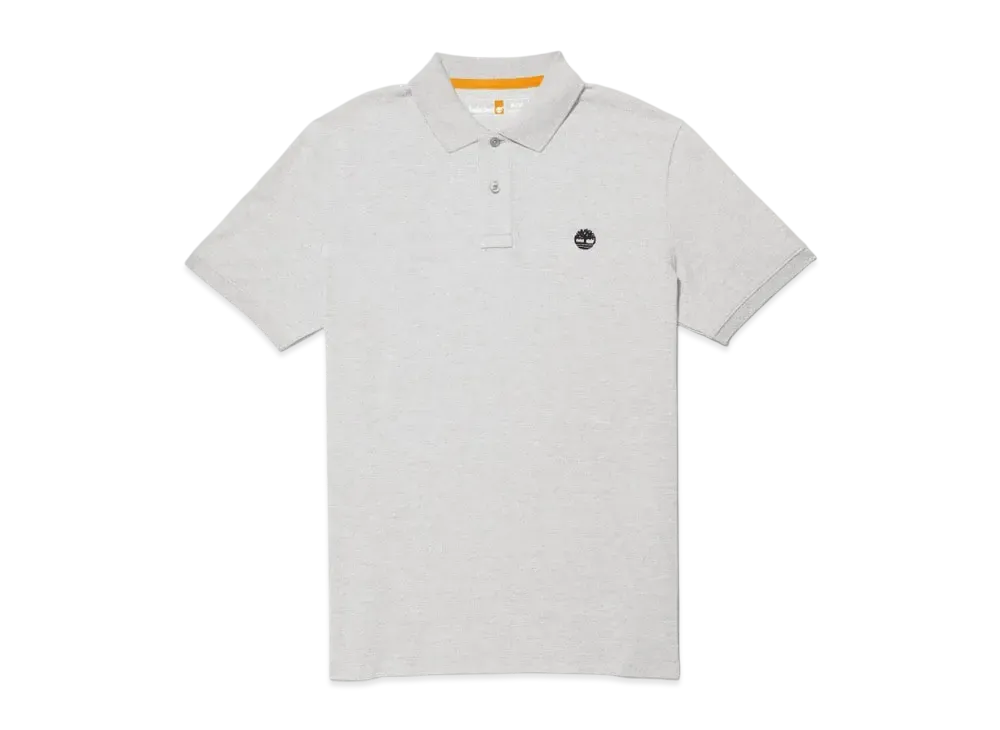 Timberland Men's Short Sleeve Oyster River Chest Logo Polo Shirt "Medium Grey Heather"