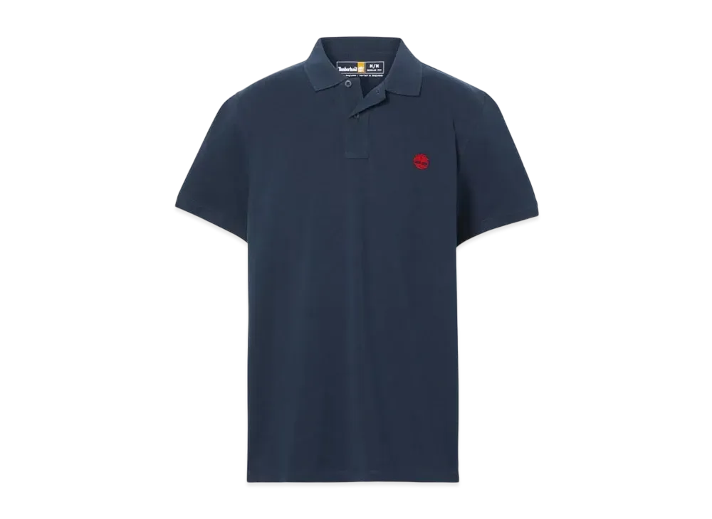 Timberland Men's Short Sleeve Oyster River Chest Logo Polo Shirt "Dark Sapphire"