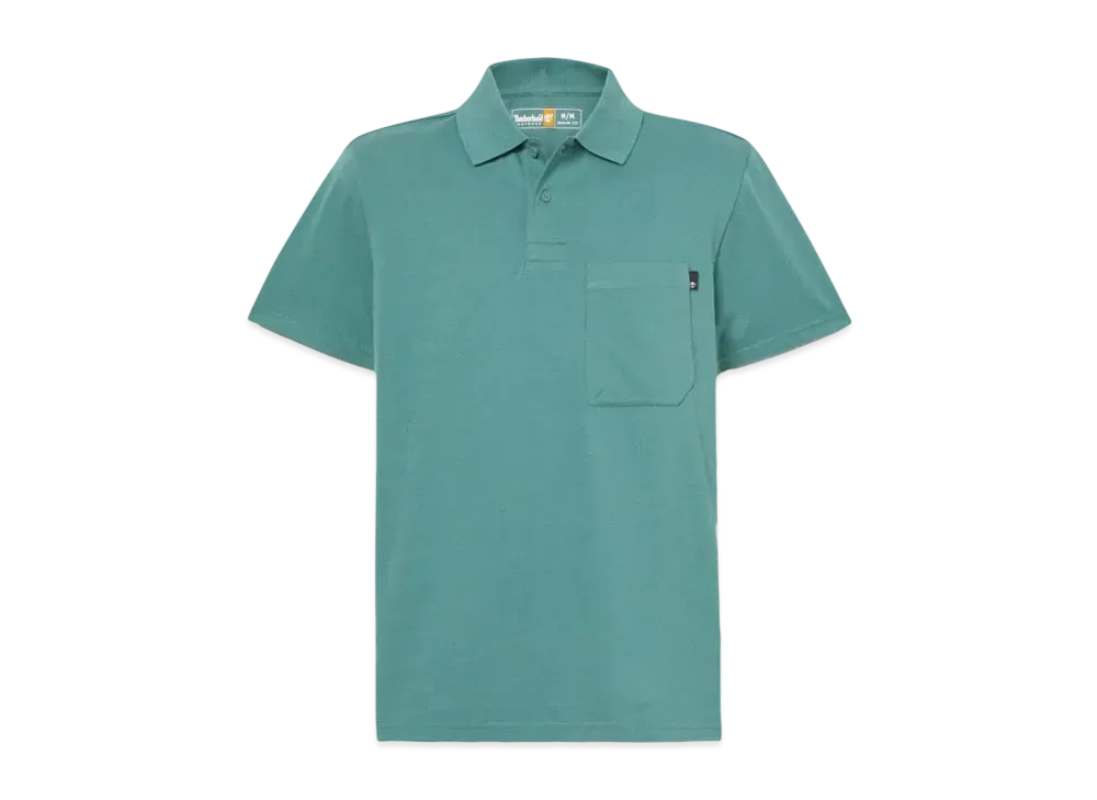 Timberland Men's Short Sleeve Timber Chill Anti UV Polo Shirt "Sea Pine"