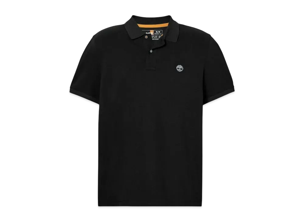 Timberland Men's Short Sleeve Millers River Picket Polo Shirt "Black"