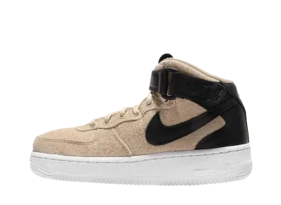 Nike Women's Air Force 1 07 Mid Leather PRM "Beige/Black"