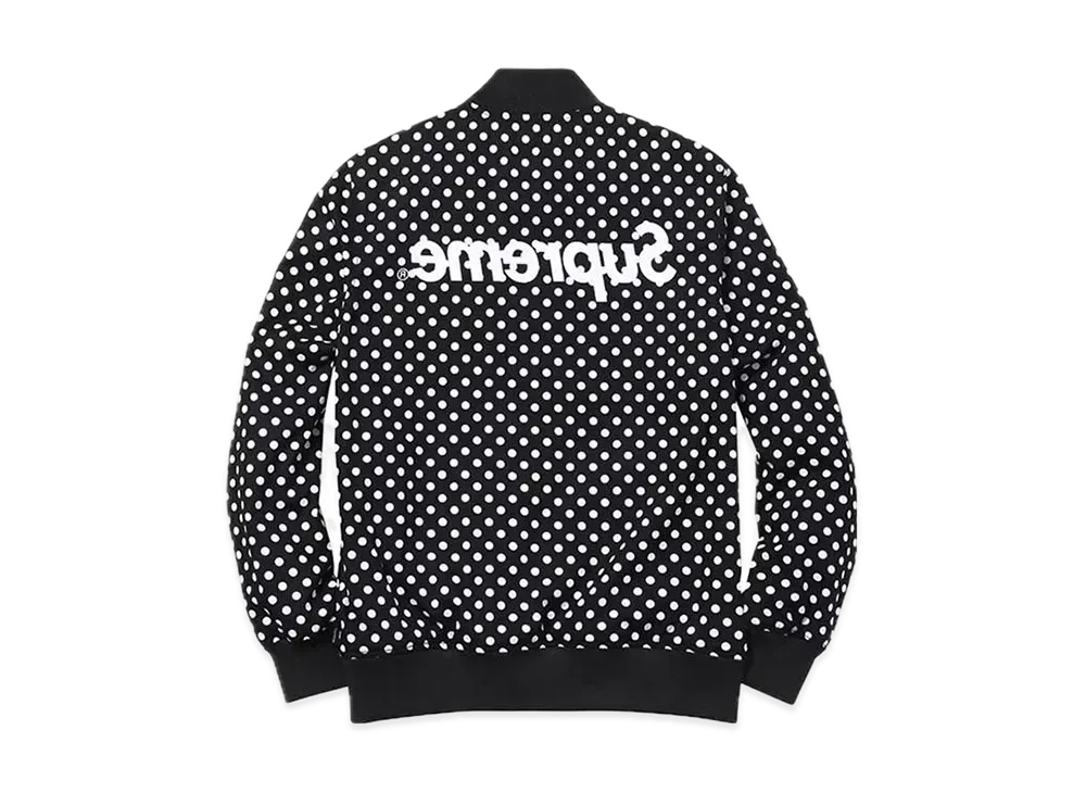 Supreme x COMME des GARCONS SHIRT Reversible Varsity Baseball Jacket "Black"