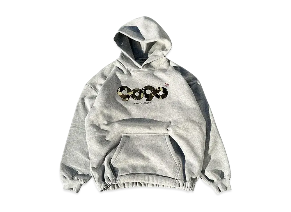 9090 OG Logo Rich Ballon Hoodie "Heather Gray Camo"