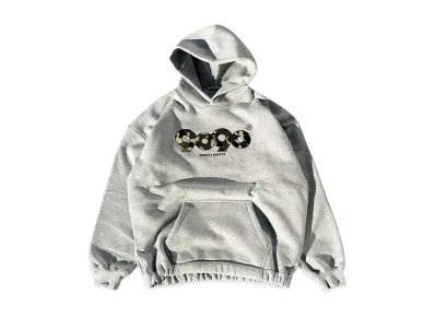 9090 OG Logo Rich Ballon Hoodie "Heather Gray Camo"