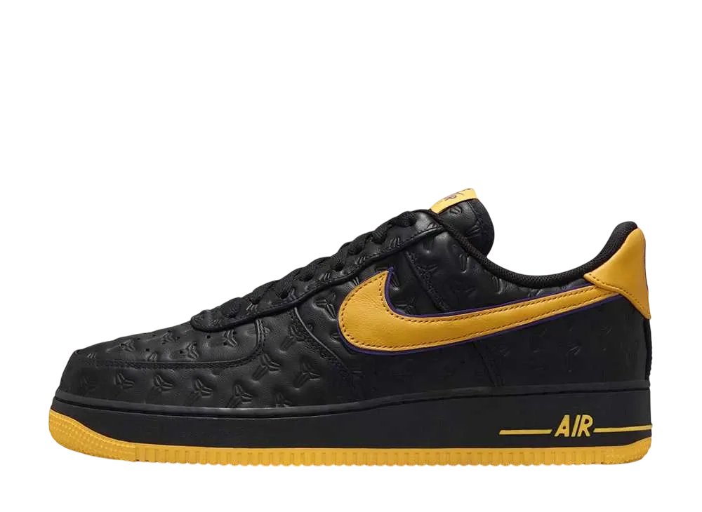 Kobe Bryant × Nike Air Force 1 Low "Black/Varsity Maize" (HV5122-001) (Serial Numbered/8000 pairs)