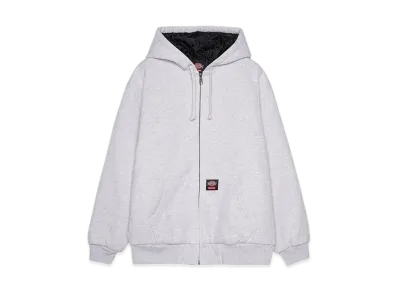 Supreme x Dickies Quilted Lined Zip Up Hooded Sweatshirt "Ash Grey"